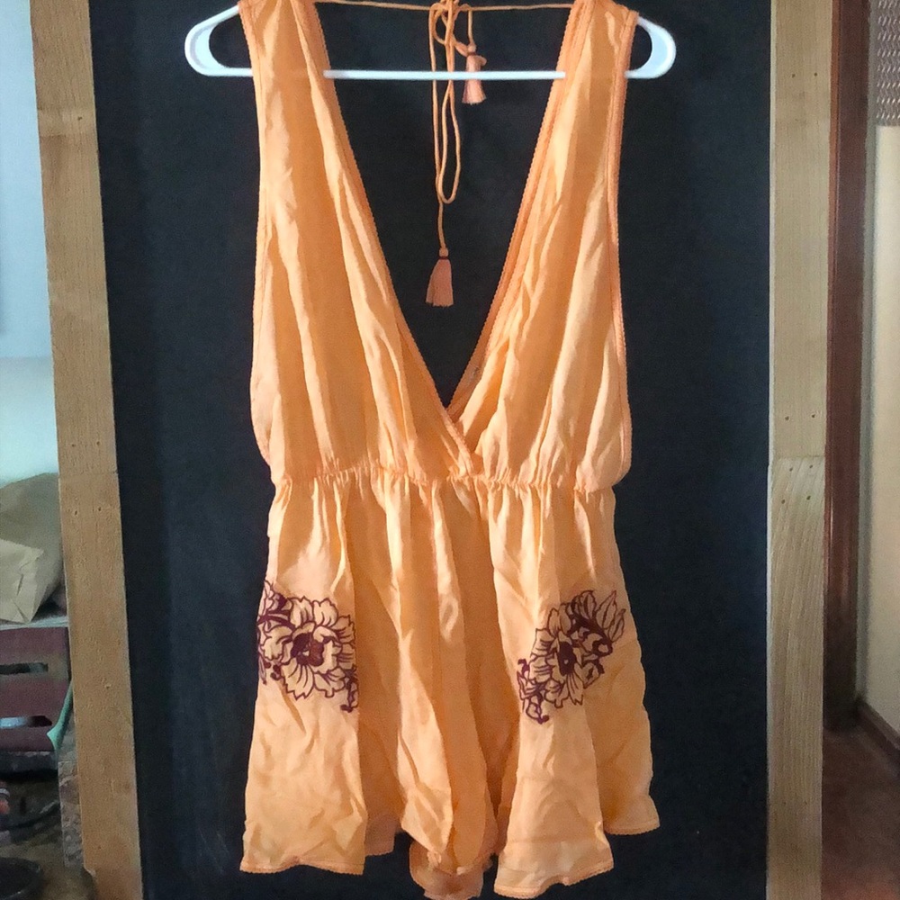 Free People Embroidered Romper
